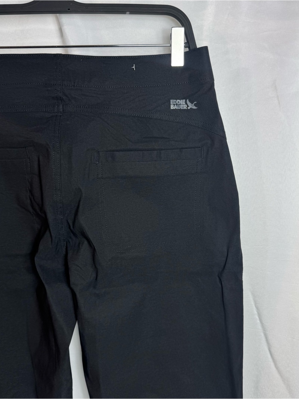 Eddie Bauer Horizon Straight Ankle Pants Women's SZ 8 Black Hiking Packable NWOT